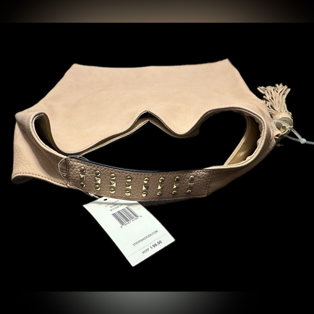 Steve Madden Bcomfyy Womens Leather Studded Hobo Handbag- NWT - Picture 3 of 10